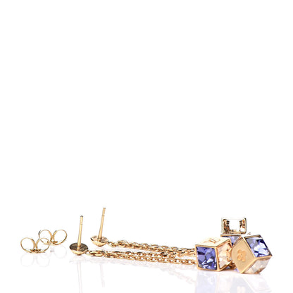 Louis Vuitton Swarovski Gamble Earrings Azur Gold 4 of 4