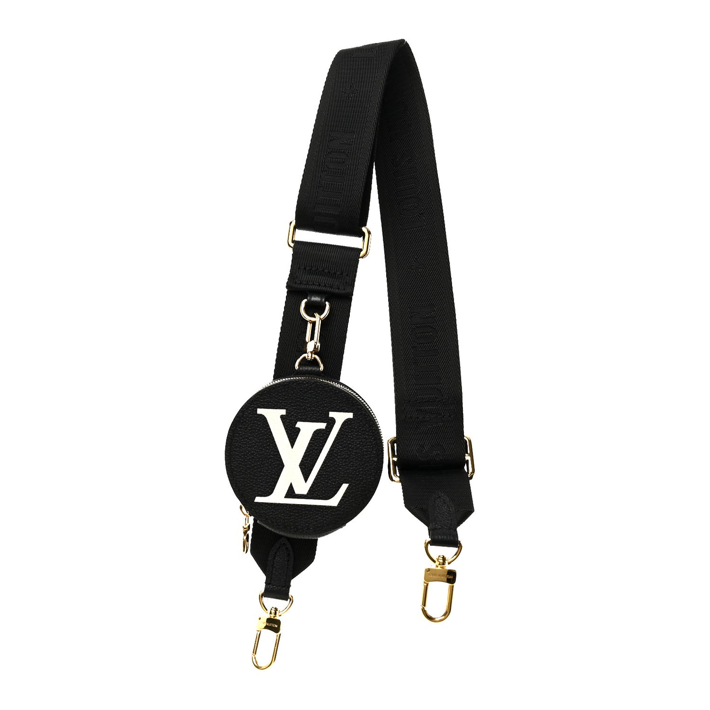 Nylon Empreinte Monogram Giant Bandouliere Strap with Coin Purse Black Beige