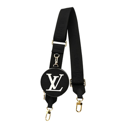 Louis Vuitton Nylon Empreinte Monogram Giant Bandouliere Strap with Coin Purse Black Beige 1 of 6