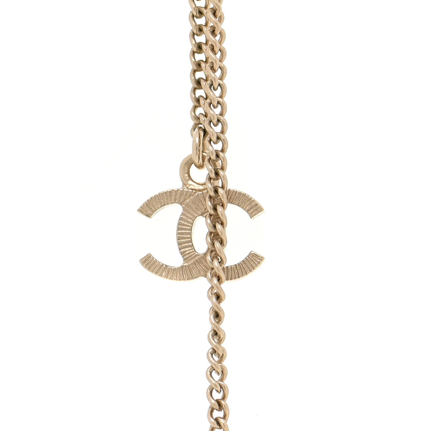 Chanel Pearl Crystal CC Short Necklace Gold 6 of 7