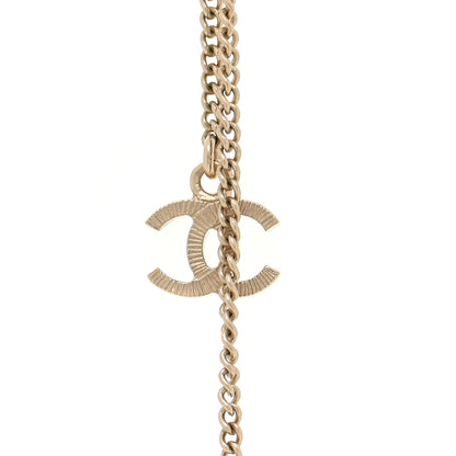 Chanel Pearl Crystal CC Short Necklace Gold 6 of 7