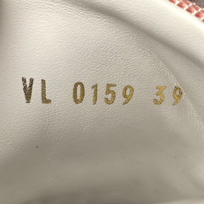 Louis Vuitton Suede Damier Azur Run Away Sneakers 39 Pink 6 of 9