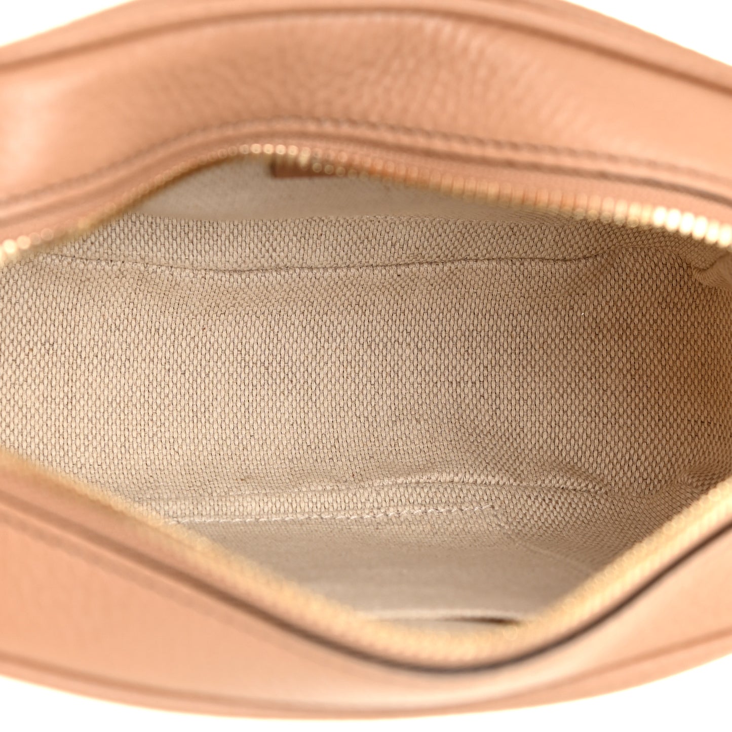 Pebbled Calfskin Small Soho Disco Bag Camelia