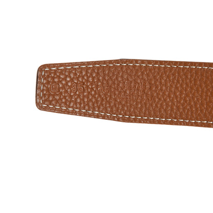 Hermes Box Togo 32mm Belt Strap 95 Black Gold 3 of 9