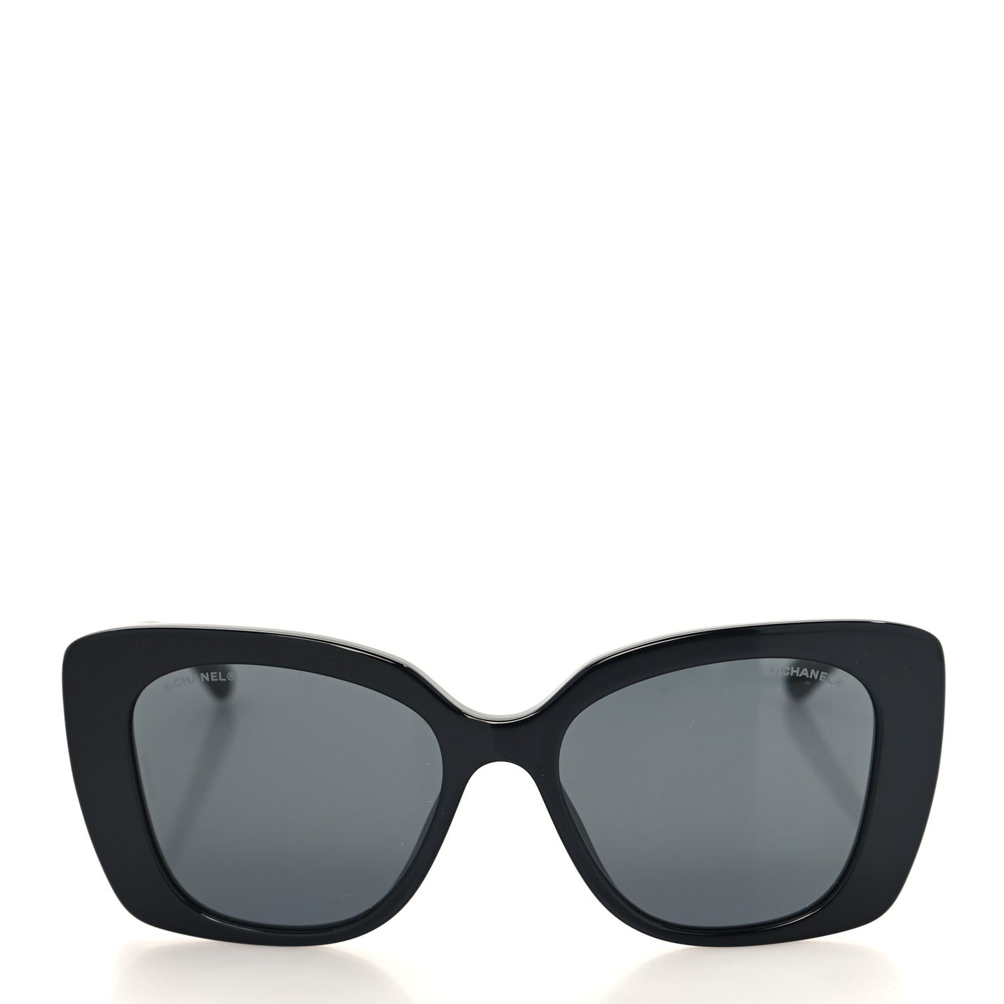 Acetate Strass Square Sunglasses 5422-B Black White