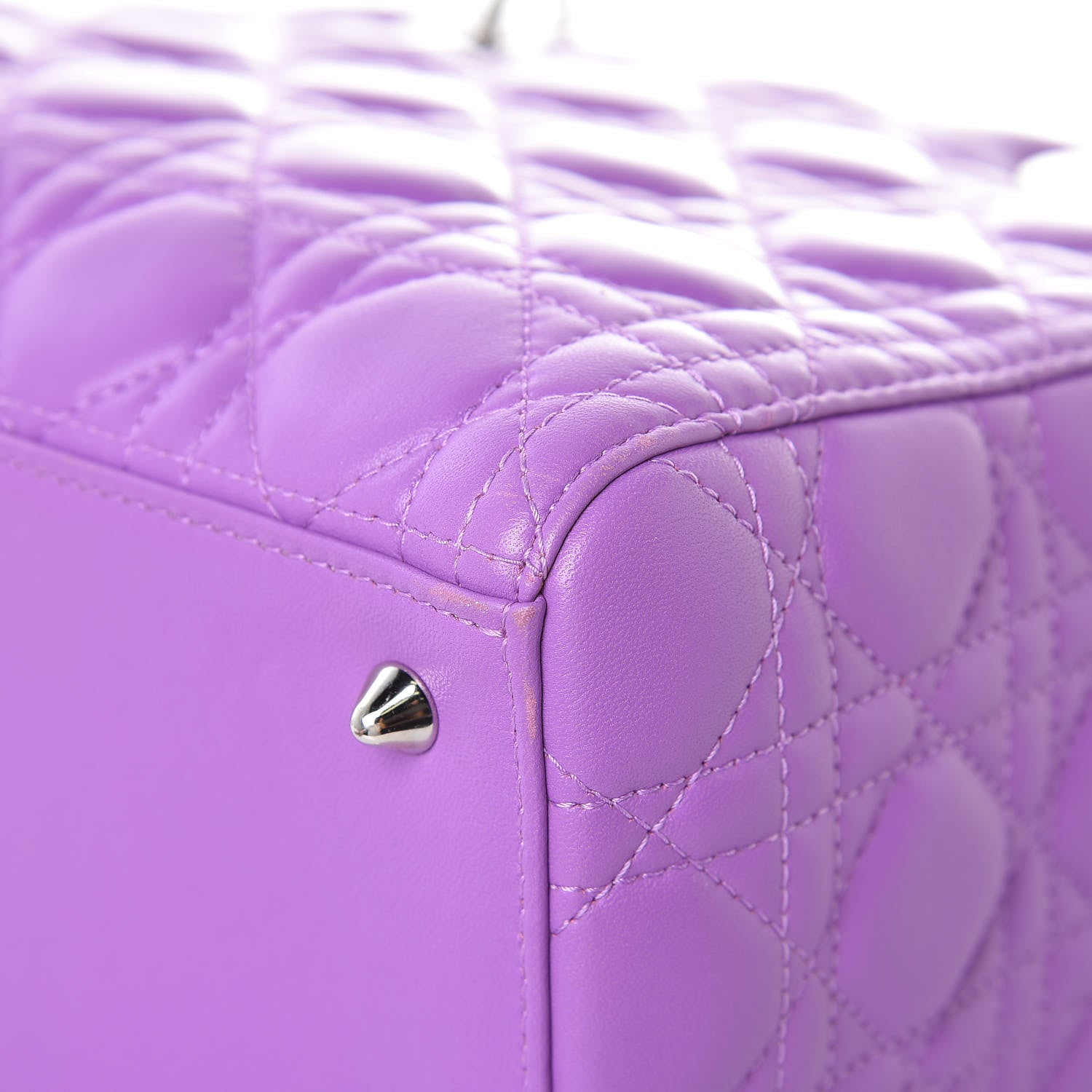 Christian Dior Lambskin Cannage Medium Lady Dior Purple 10 of 11