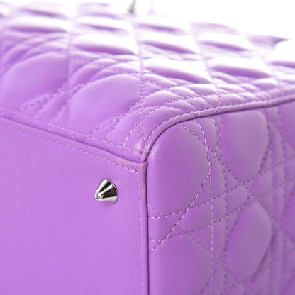 Christian Dior Lambskin Cannage Medium Lady Dior Purple 10 of 11