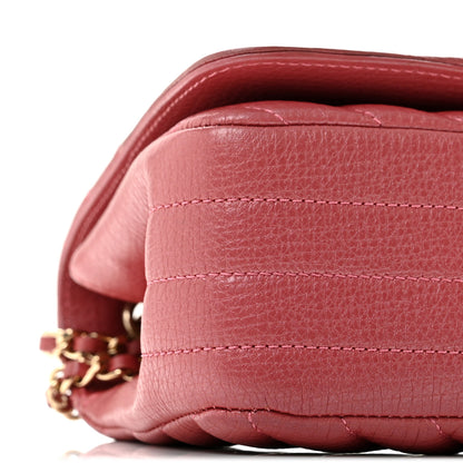 Chanel Calfskin Chevron Quilted Mini Statement Flap Pink 9 of 12