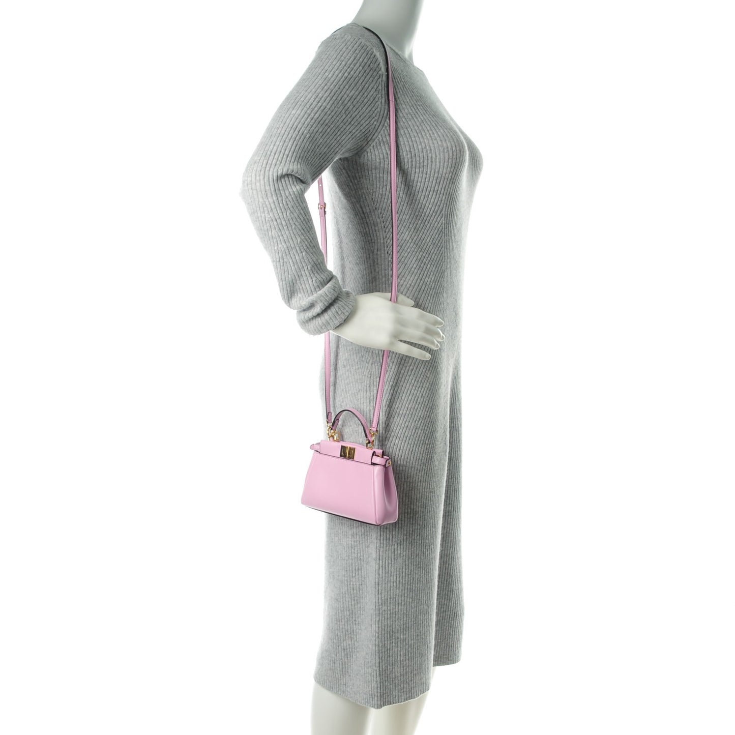 Shiny Nappa Micro Peekaboo Iconic Satchel Lavanda