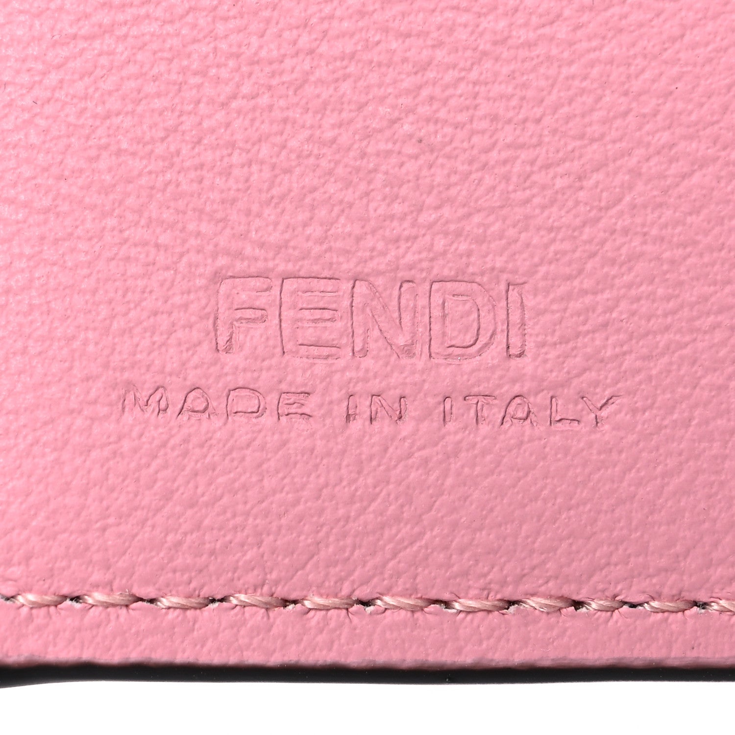 Fendi Nappa FF Embossed Line Print Micro Tri-Fold Wallet White Multicolor 7 of 13