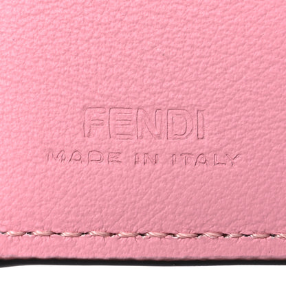 Fendi Nappa FF Embossed Line Print Micro Tri-Fold Wallet White Multicolor 7 of 13