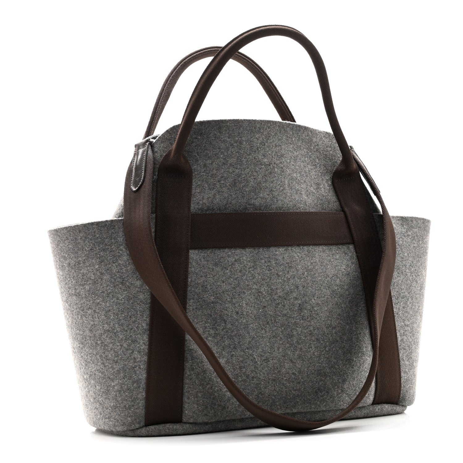 Hermes Felt Sac De Pansage Groom Bag Acier 3 of 9