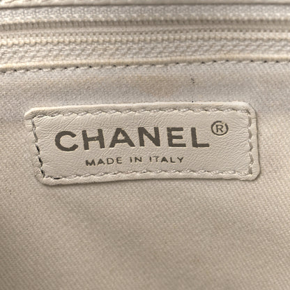 Chanel Caviar Quilted Petit Shopping Tote PST White 5 of 12