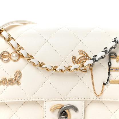 Chanel Lambskin Quilted Small Coco Clips Single Flap White 8 of 10