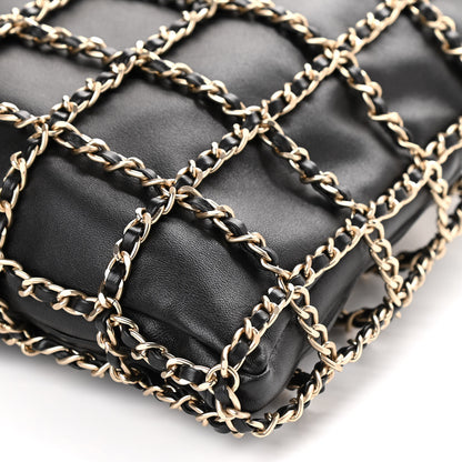 Chanel Lambskin Large Shopping Chain Tote Black 9 of 9