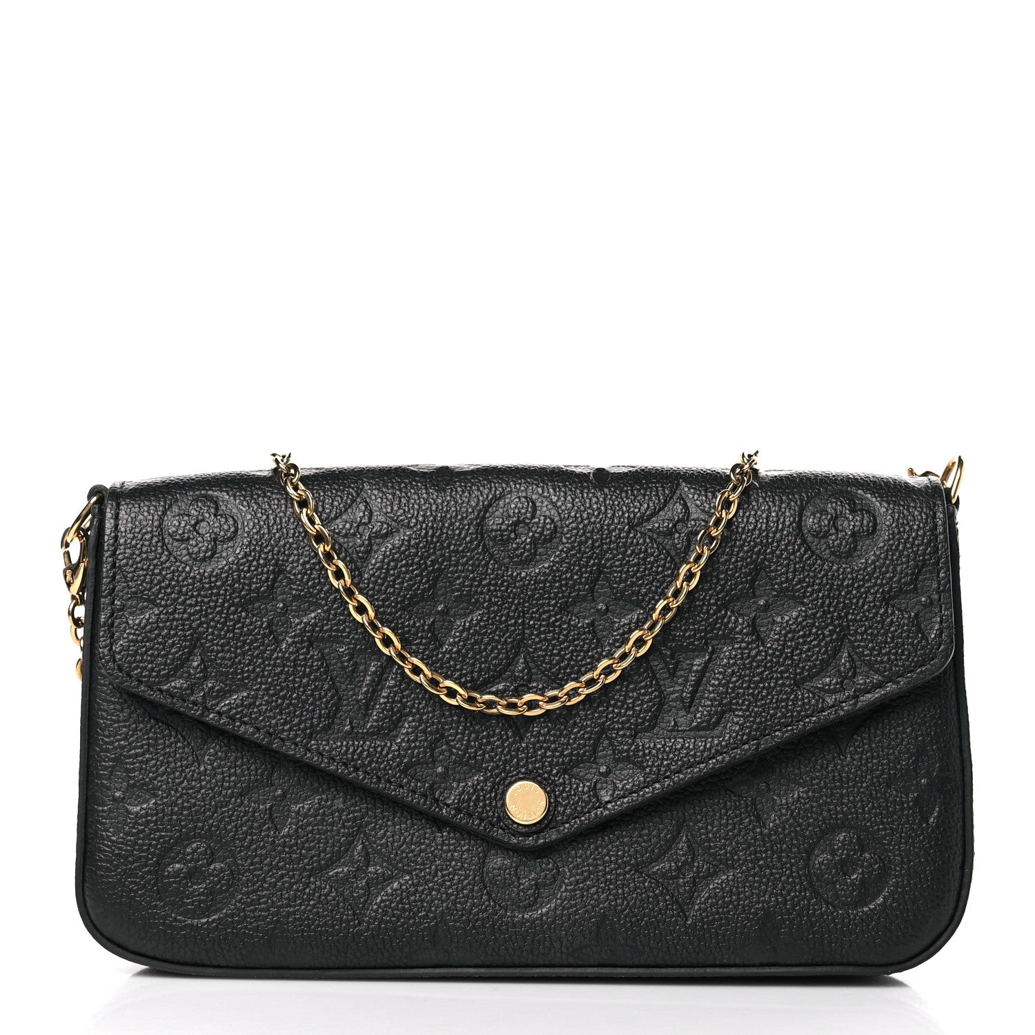 Louis Vuitton Empreinte Pochette Felicie Chain Wallet Black 3 of 10