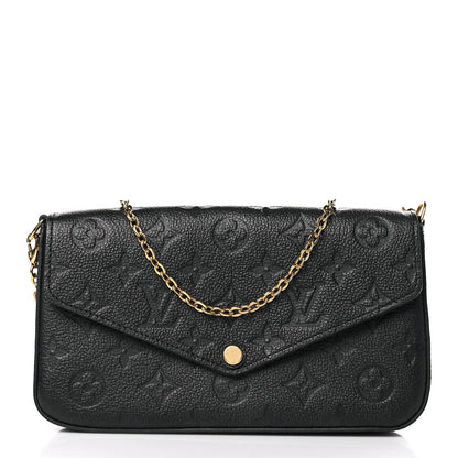 Louis Vuitton Empreinte Pochette Felicie Chain Wallet Black 3 of 10