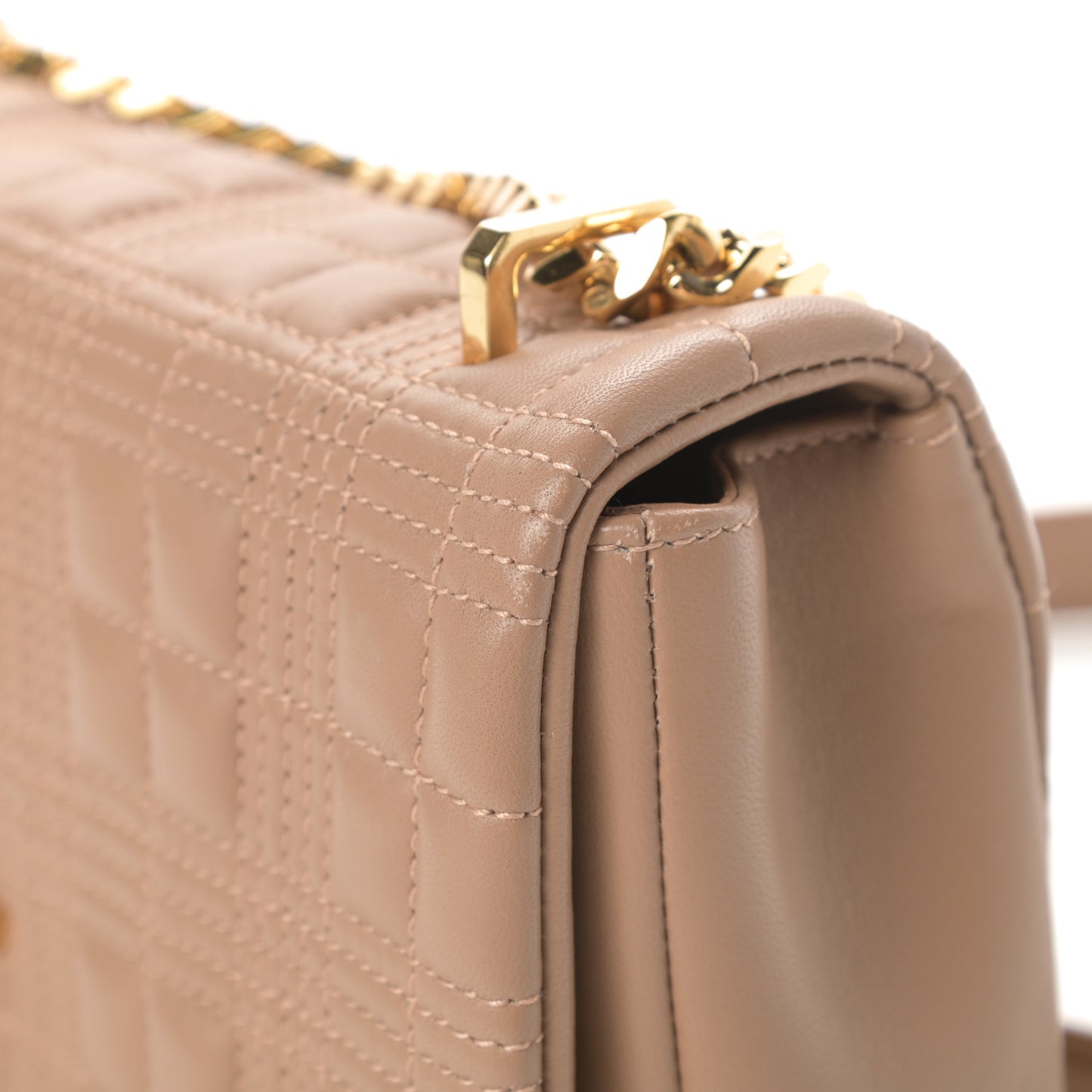 Lambskin Quilted Small Lola Bag Camel