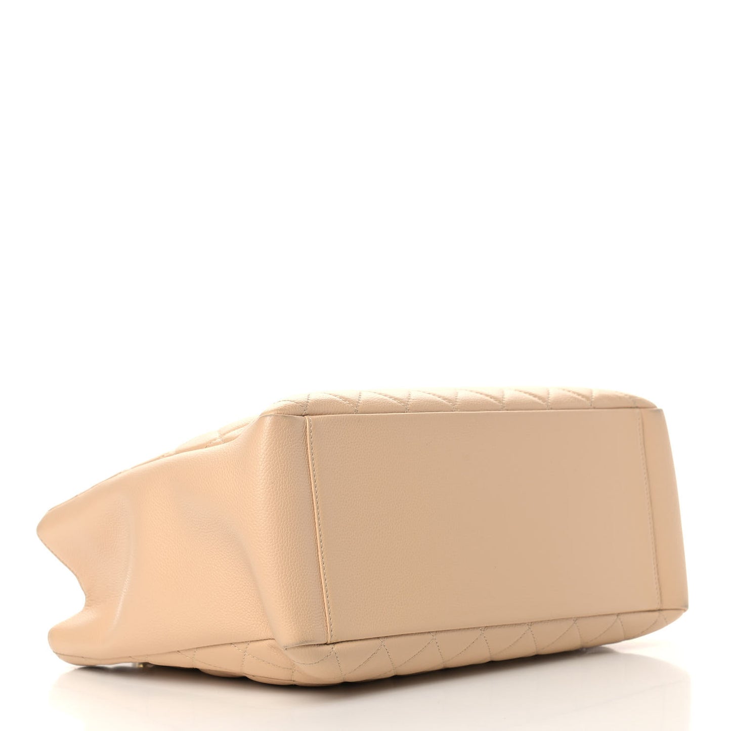 Caviar Quilted Grand Shopping Tote GST Beige