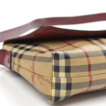Burberry Haymarket Check Shoulder Bag Military Red 8 of 17