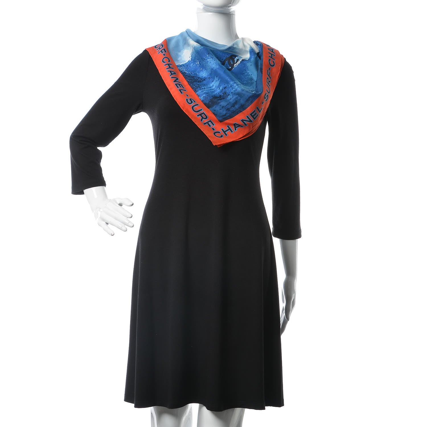 Chanel Silk Cotton Surf Square Scarf Blue 354167 – FASHIONPHILE