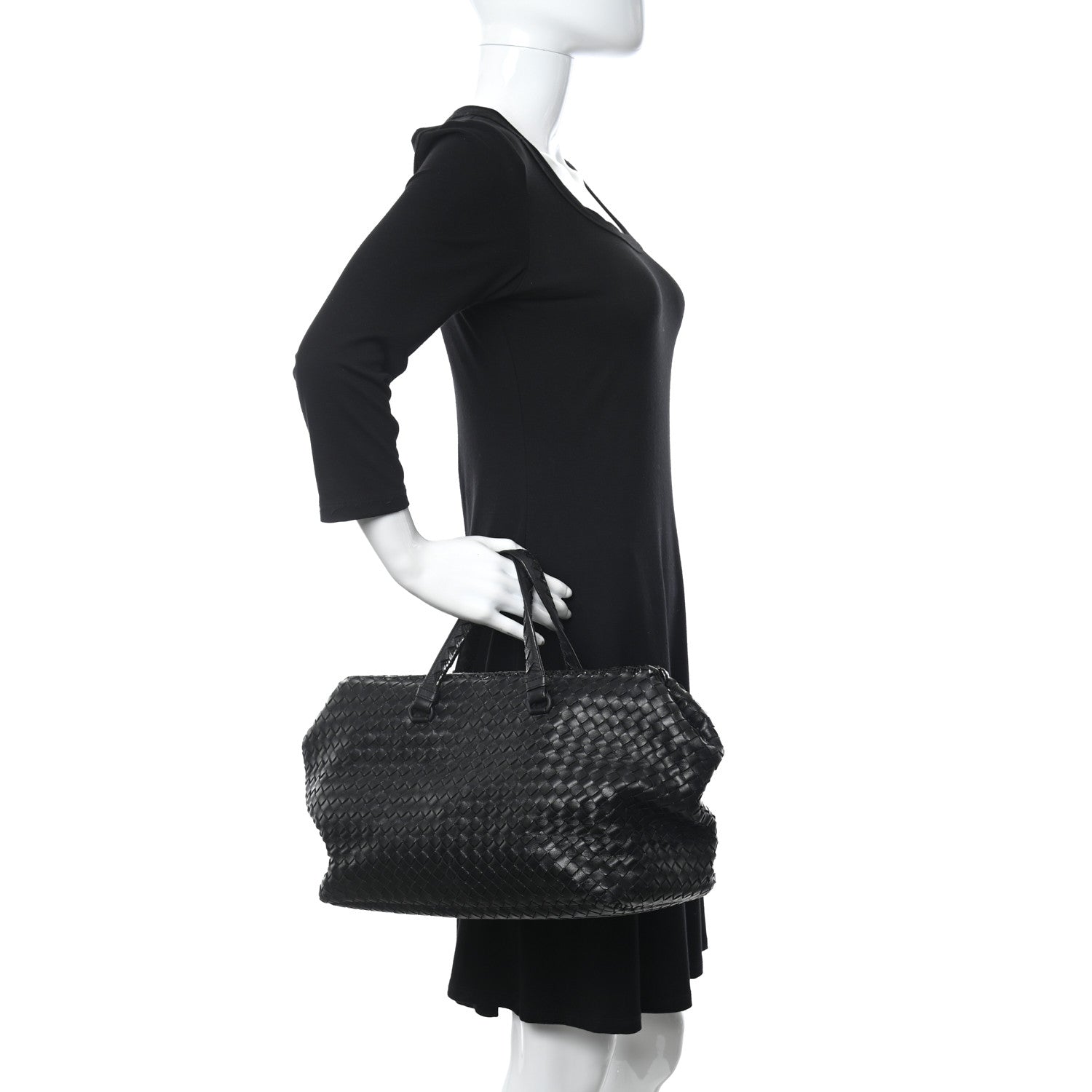 Bottega Veneta Nappa Intrecciato Ayers Brick Tote Black 2 of 11