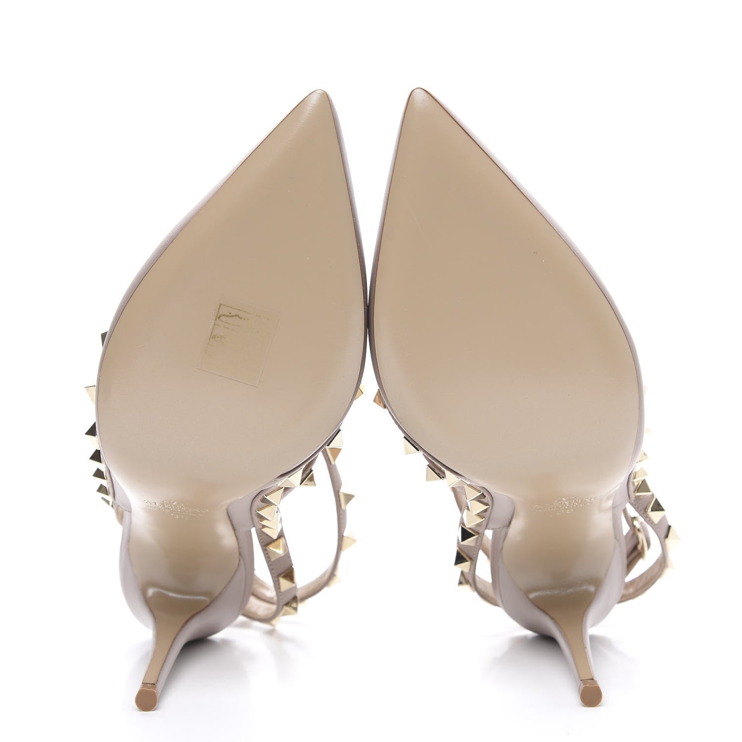 Valentino Garavani Nappa Rockstud Ankle Strap Pumps 38 Poudre 5 of 9