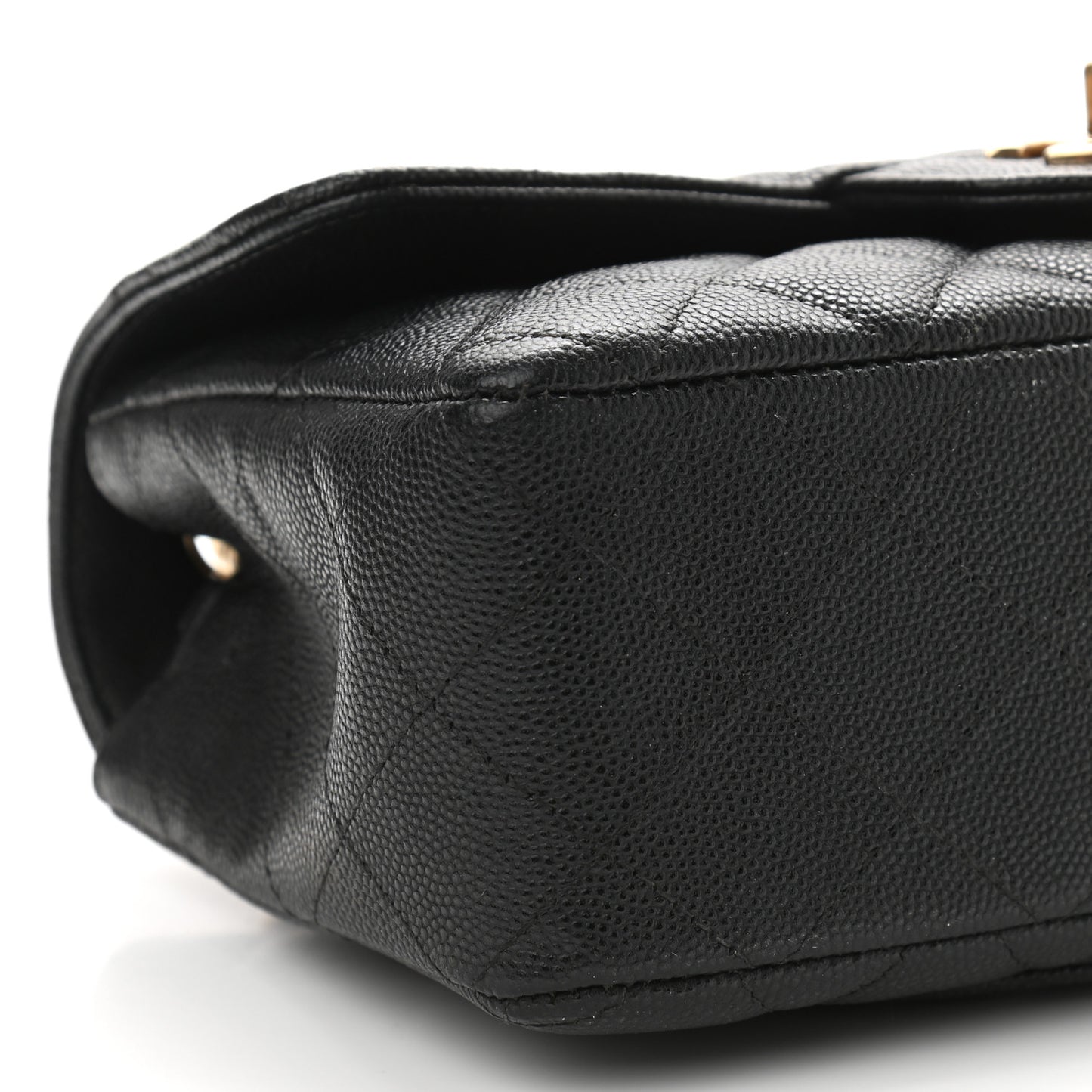 Caviar Quilted Mini Rectangular Flap Black