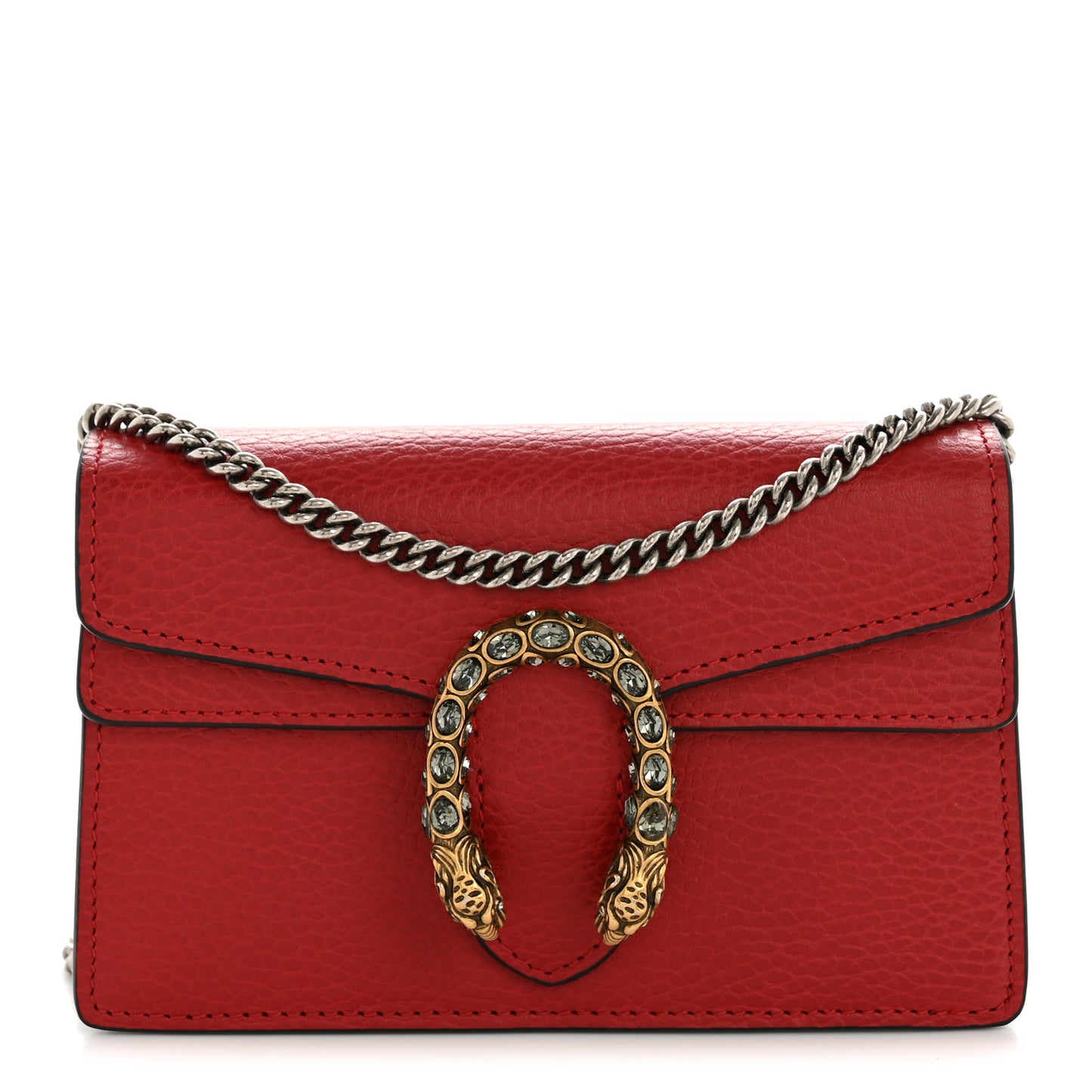 Calfskin Super Mini Dionysus Shoulder Bag Hibiscus Red