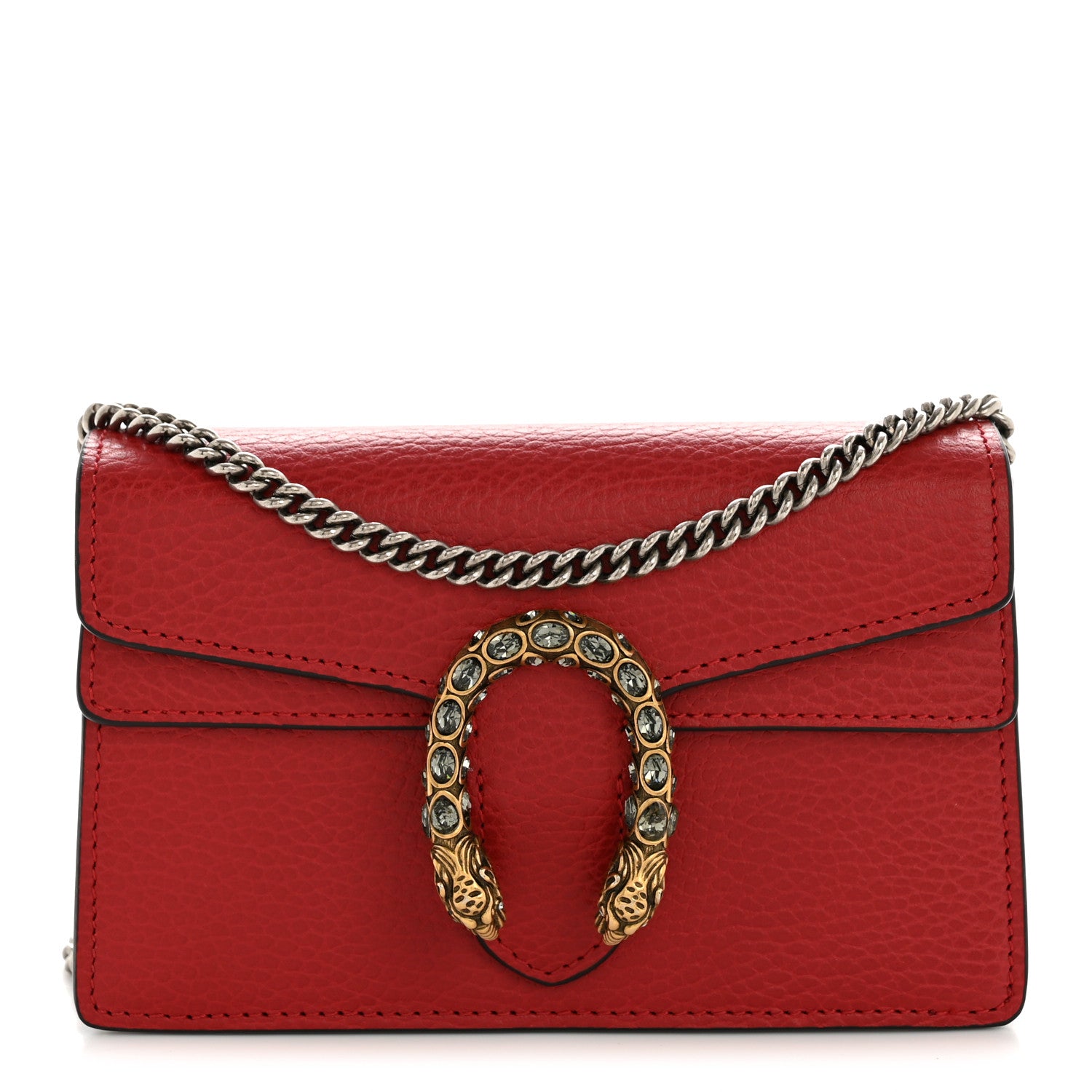 Gucci Calfskin Super Mini Dionysus Shoulder Bag Hibiscus Red 1 of 11
