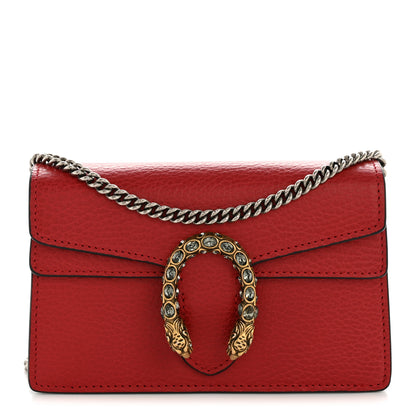 Gucci Calfskin Super Mini Dionysus Shoulder Bag Hibiscus Red 1 of 11