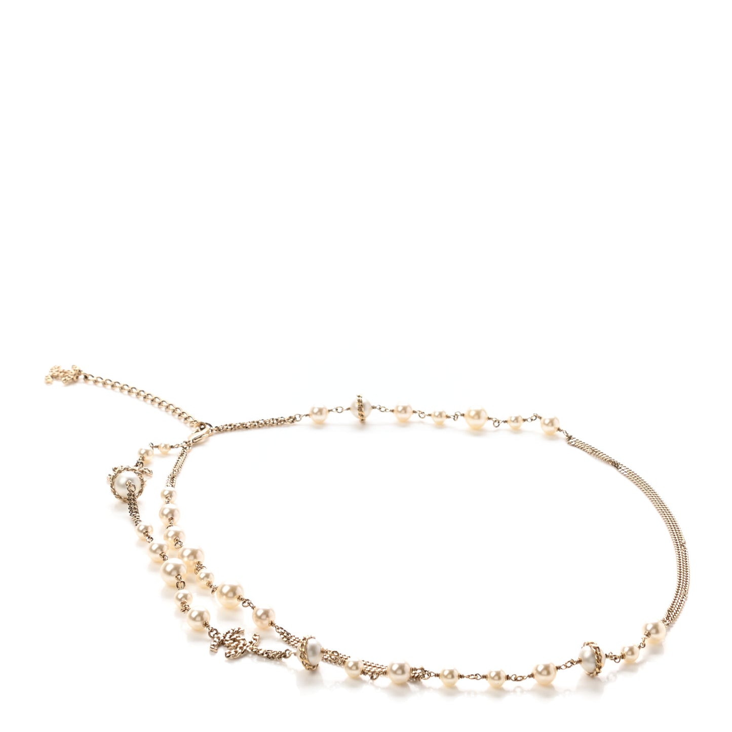 Pearl CC Chain Belt Gold