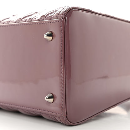Christian Dior Patent Cannage Medium Lady Dior Purple 9 of 10