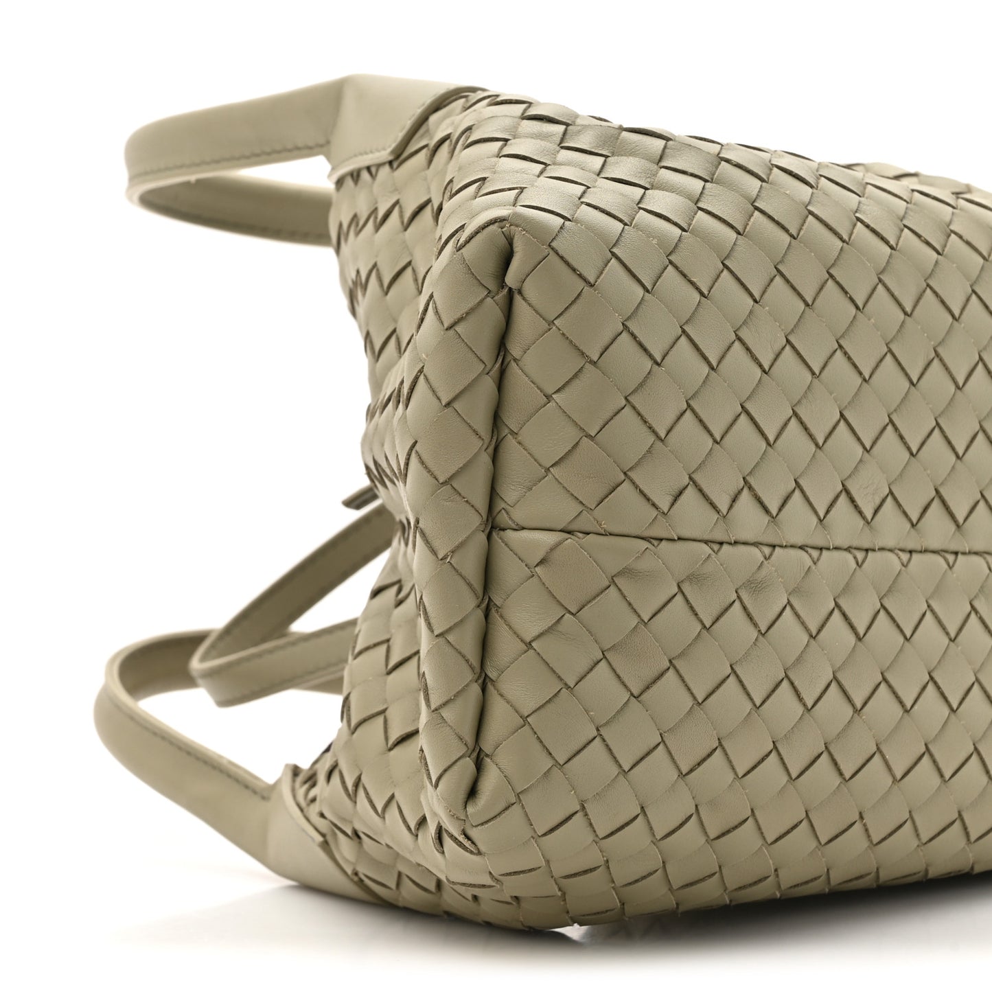 Calfskin Intrecciato Small Pinacoteca Tote Travertine Fondant