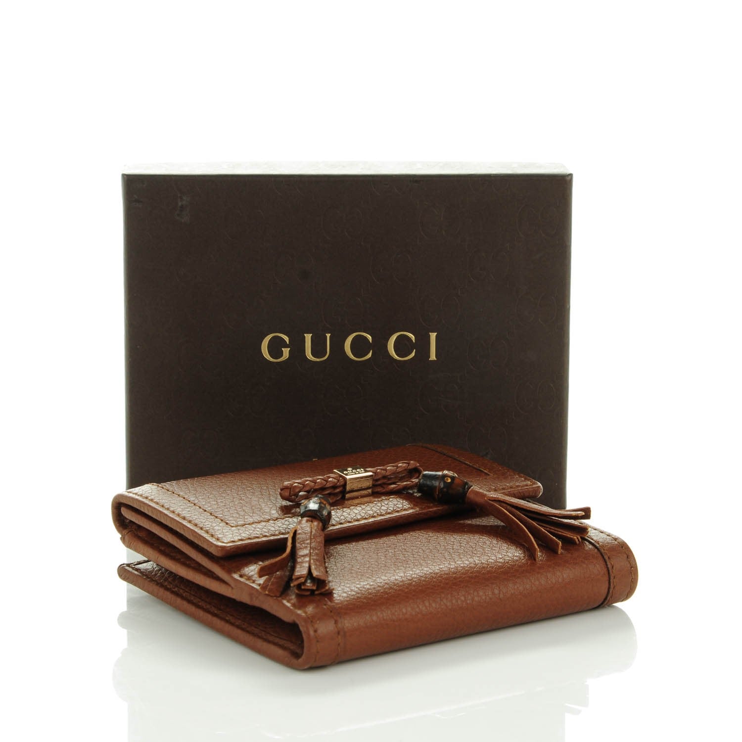 Gucci Cellarius Calfskin Bella French Wallet Cuir 4 of 7