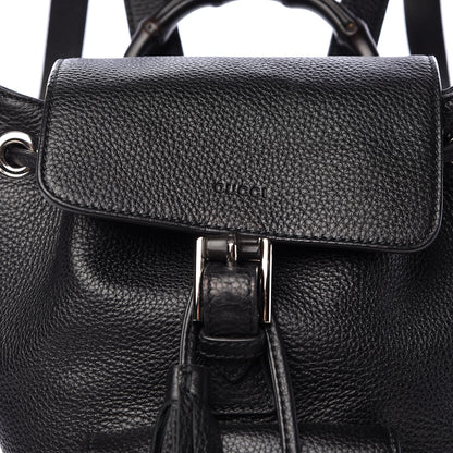 Gucci Calfskin Small Bamboo Backpack Black 8 of 10
