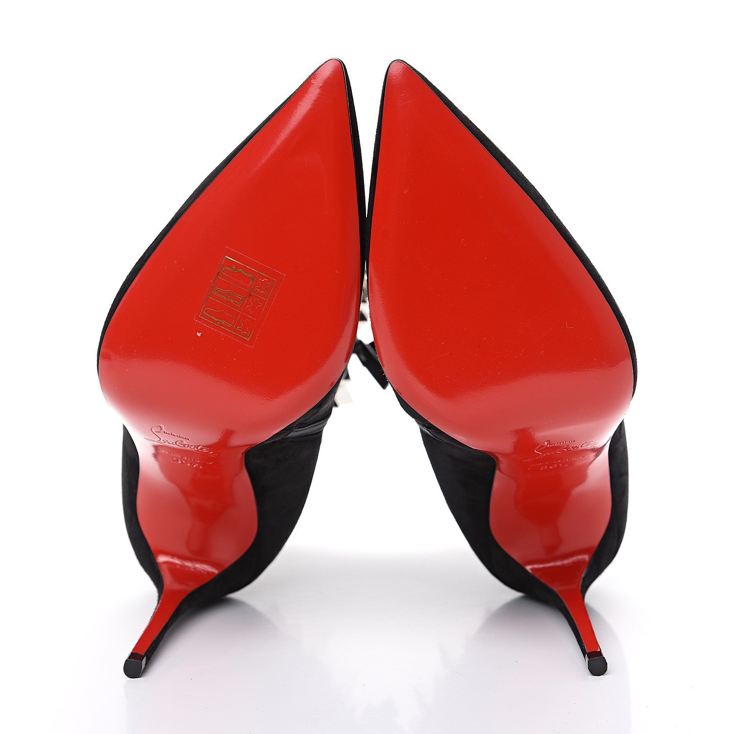 Christian Louboutin Veau Velours Firmamma 100 Booties 36.5 Black Silver 5 of 8