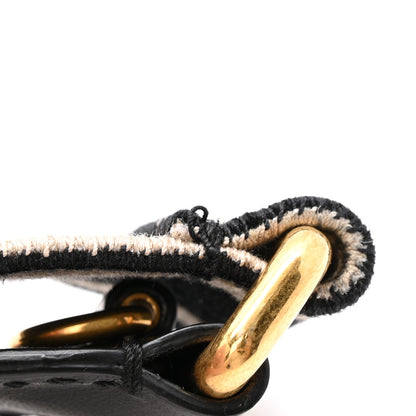 Christian Dior Canvas Embroidered Shoulder Strap Black 4 of 5