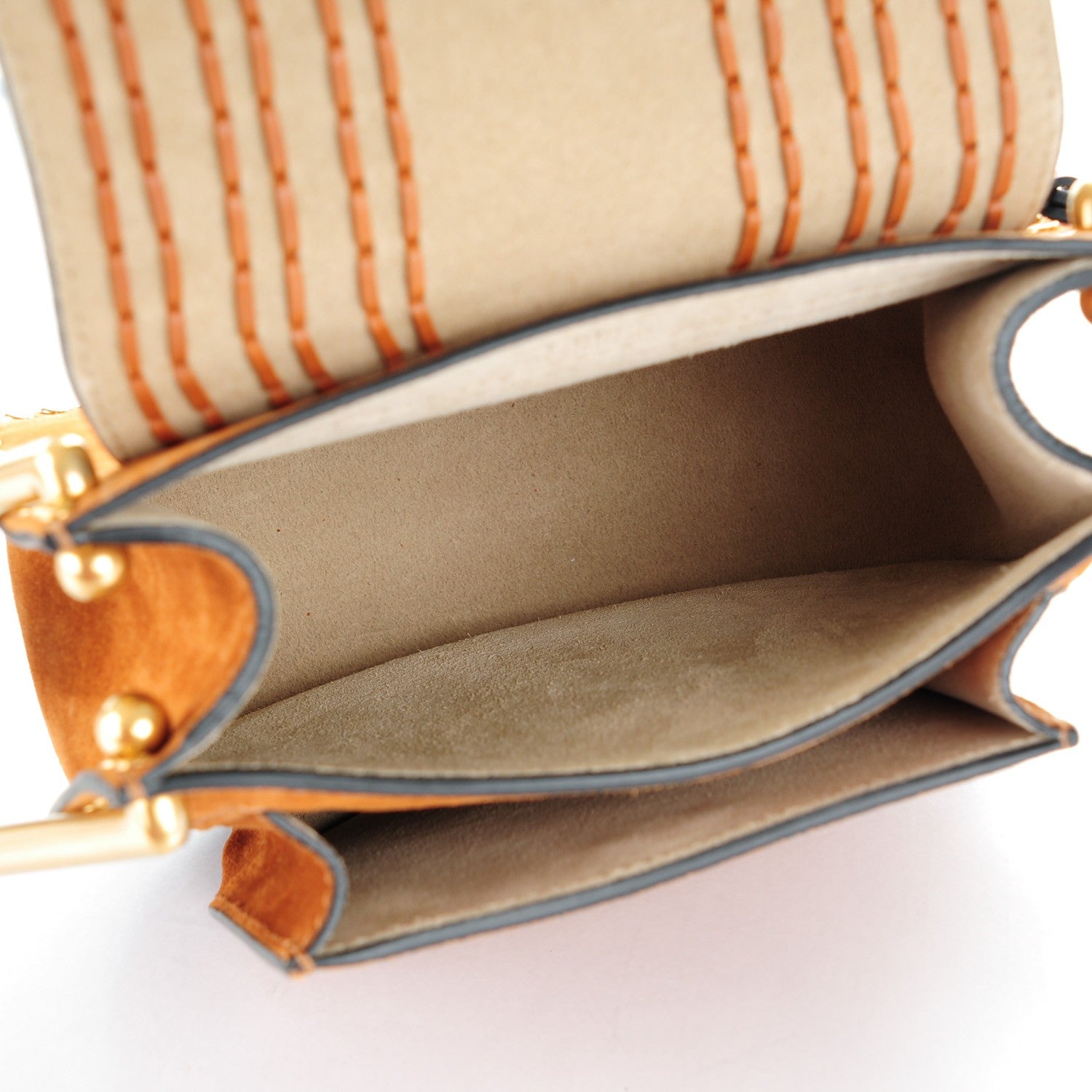 Chloe Suede Braided Mini Hudson Shoulder Bag Caramel 5 of 7