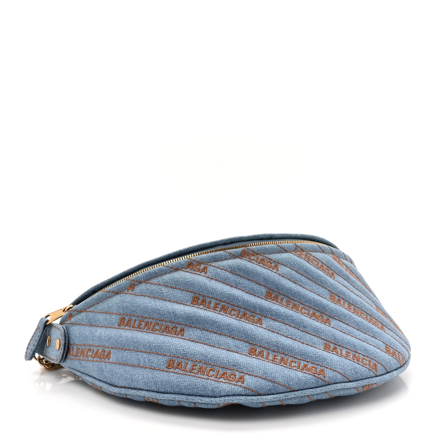 Denim Diagonal Allover Logo XS Souvenir Belt Bag