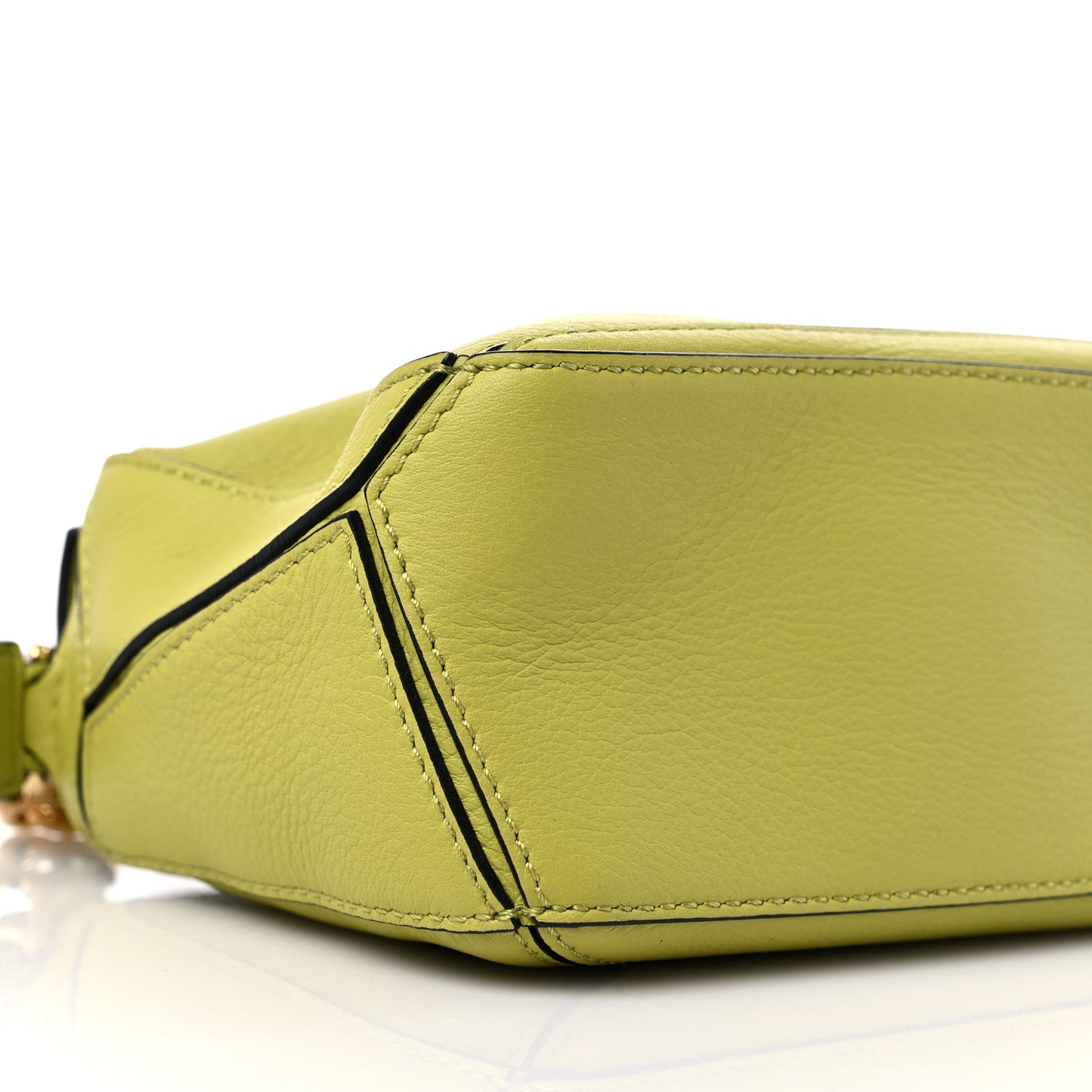 Calfskin Mini Puzzle Bag Lime Yellow