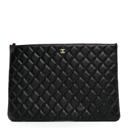 Chanel Caviar Quilted Large Cosmetic Case Black 1 of 7