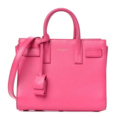 Saint Laurent Calfskin Nano Sac De Jour Lipstick Fuchsia 1 of 24