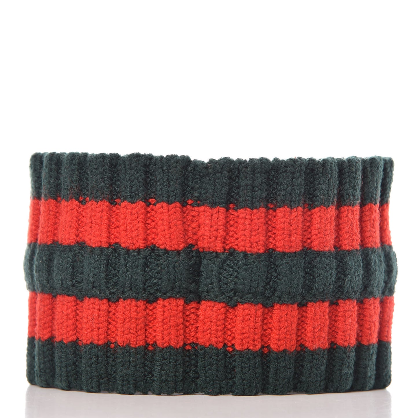 Wool Web Headband L Green Red
