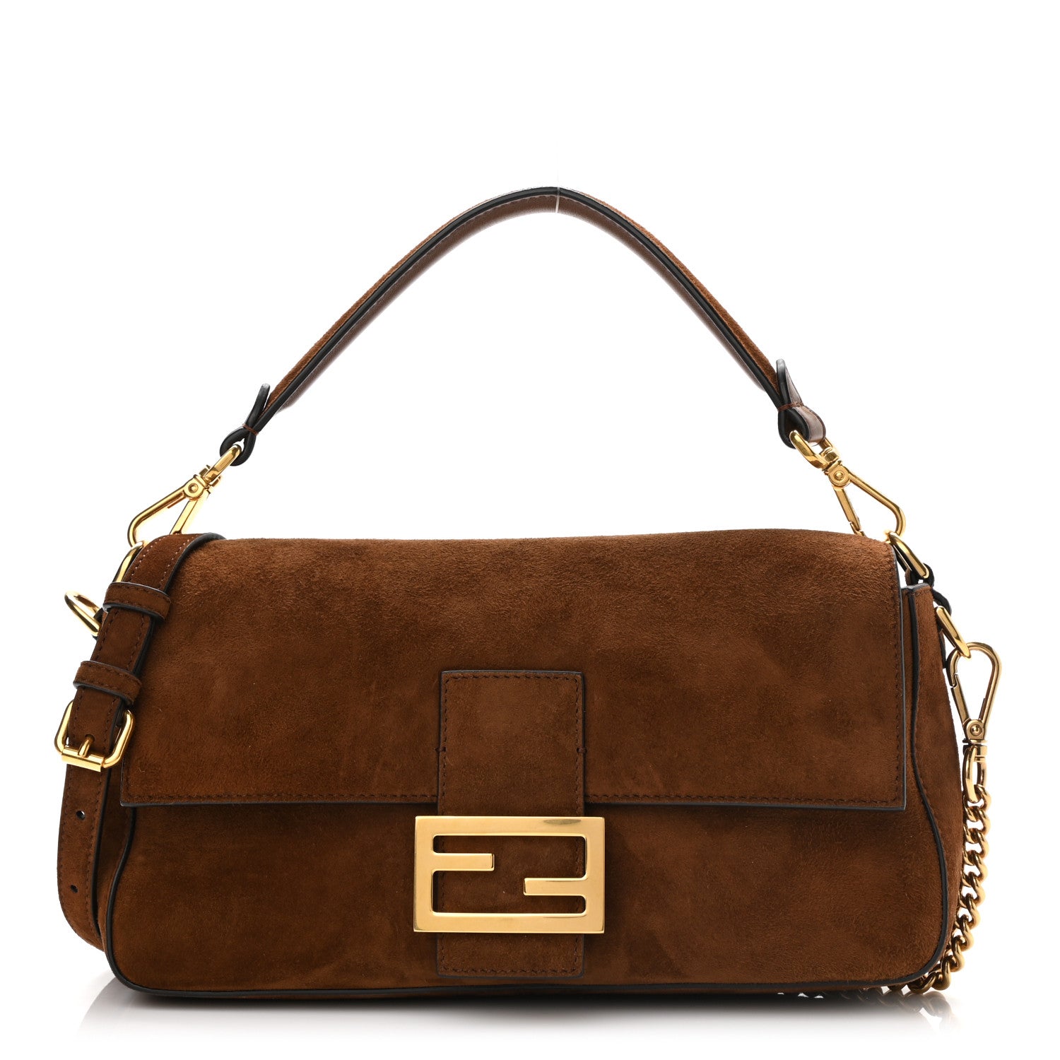 Fendi Chamois Baguette Marrone 1 of 11