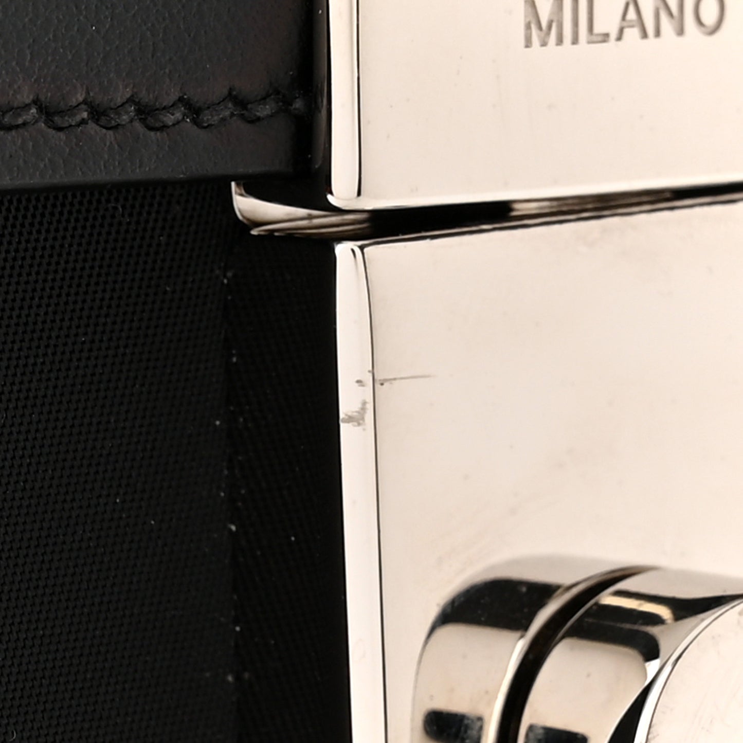 Brushed Calfskin Nylon Small Margit Flap Bag Black