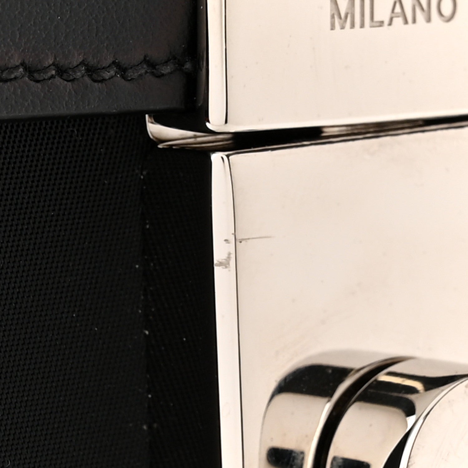 Prada Brushed Calfskin Nylon Small Margit Flap Bag Black 12 of 13