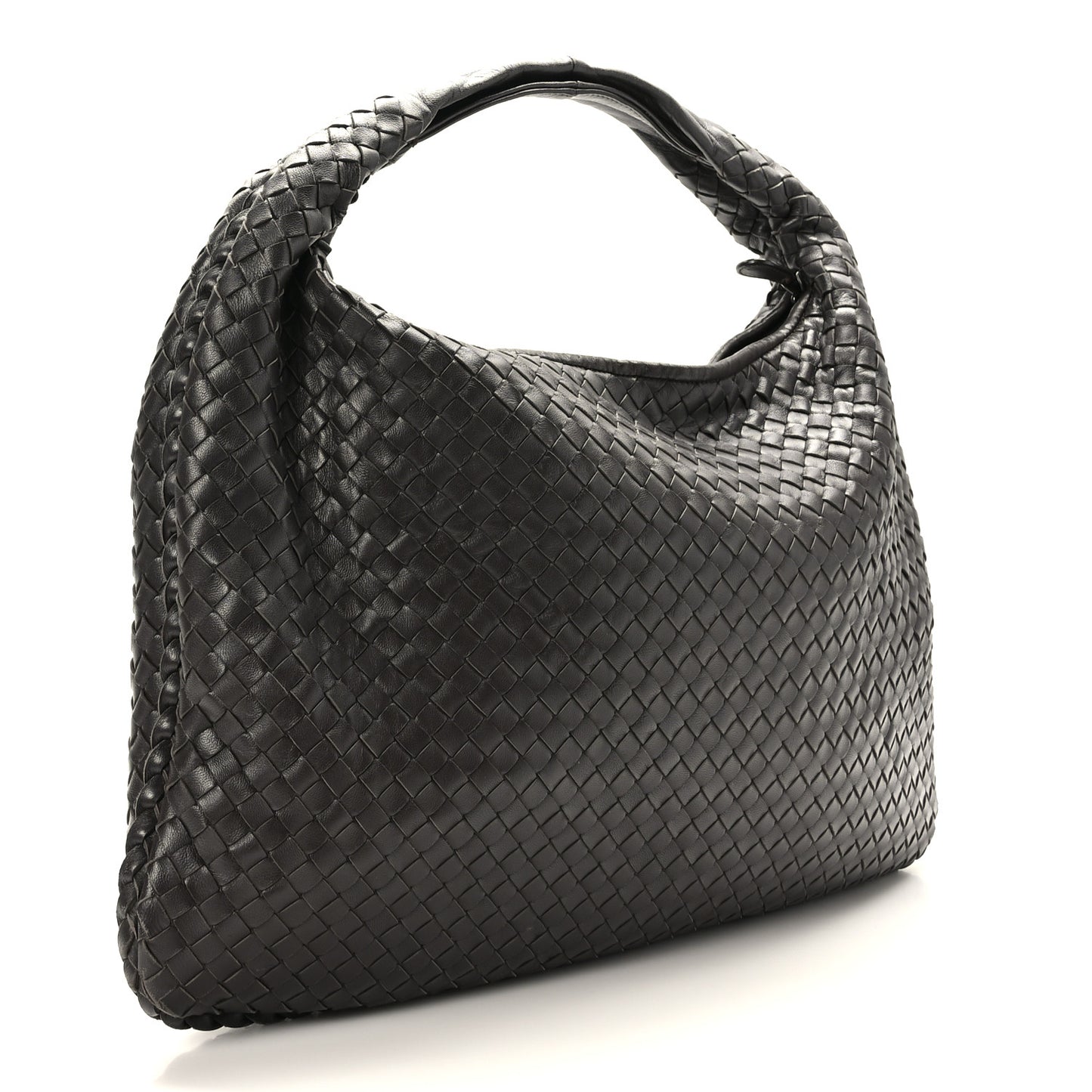Nappa Intrecciato Medium Veneta Hobo Ebano