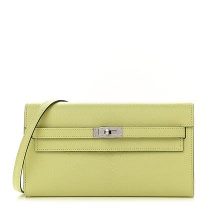 Hermes Chevre Mysore Kelly Wallet To Go Jaune Bourgeon 1 of 5