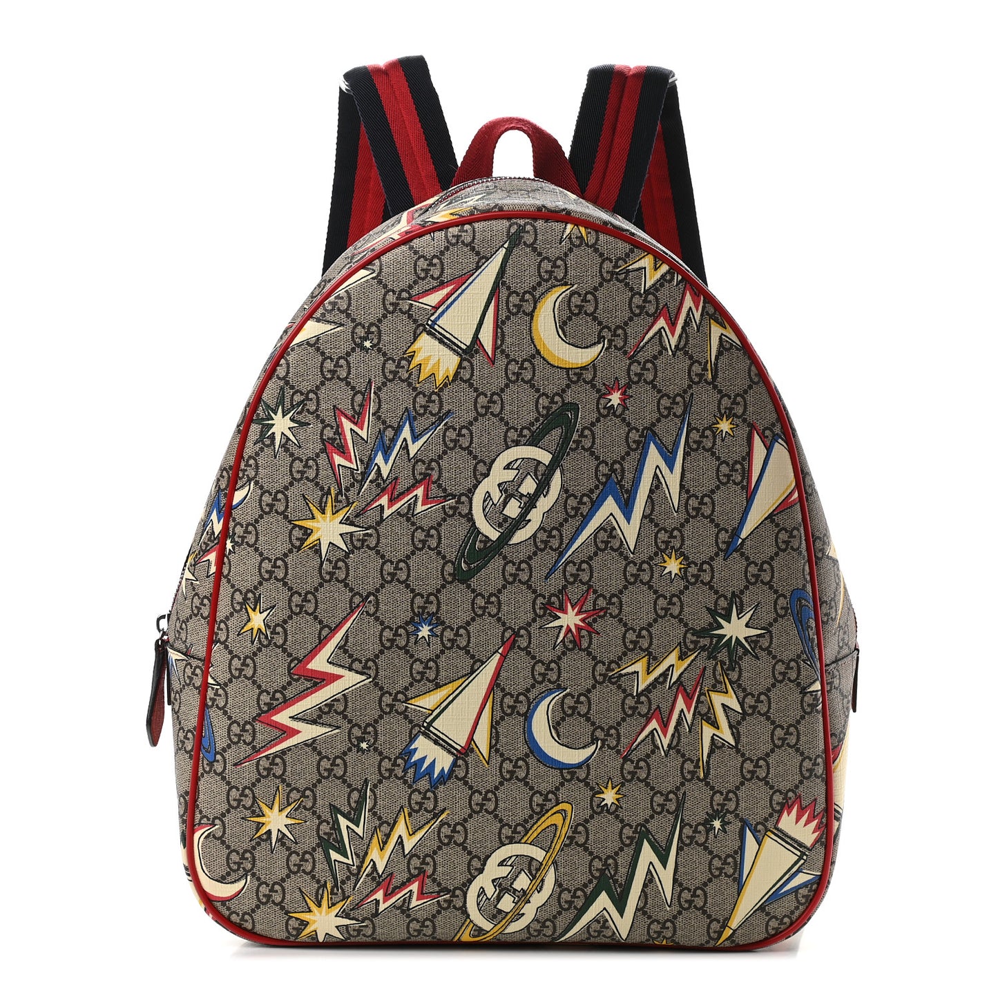 GG Supreme Monogram Space Web Childrens Dome Backpack Multicolor